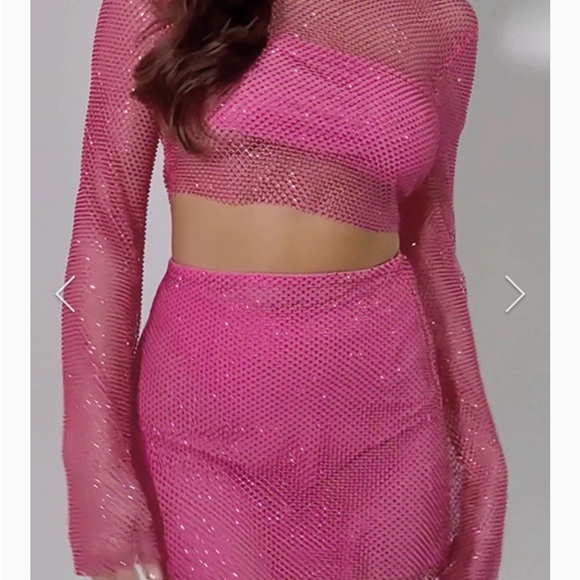 MESHKI HILTON DIAMANTE SKIRT SET - Picture 4 of 6